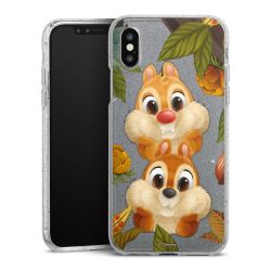 Silikon Glitter Case transparent-silber