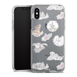 Silikon Glitter Case transparent-silber