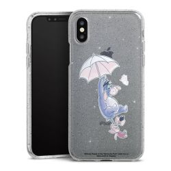 Silikon Glitter Case transparent-silber