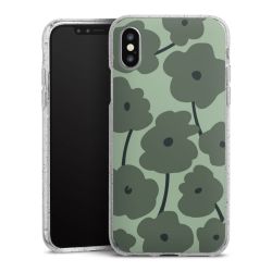 Silikon Glitter Case transparent-silber