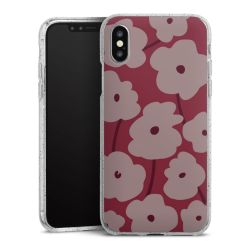 Silikon Glitter Case transparent-silber