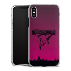 Silikon Glitter Case transparent-silber