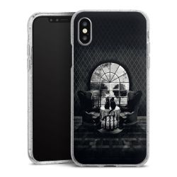 Silikon Glitter Case transparent-silber