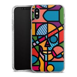 Silikon Glitter Case transparent-silber