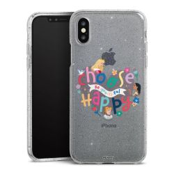 Silikon Glitter Case transparent-silber