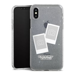 Silikon Glitter Case transparent-silber