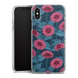 Silikon Glitter Case transparent-silber