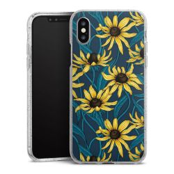 Silikon Glitter Case transparent-silber