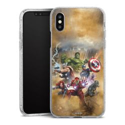 Silikon Glitter Case transparent-silber