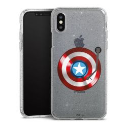 Silikon Glitter Case transparent-silber