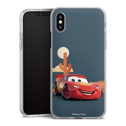 Silikon Glitter Case transparent-silber