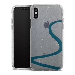 Silikon Glitter Case transparent-silber