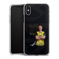 Silikon Glitter Case transparent-silber