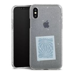 Silikon Glitter Case transparent-silber