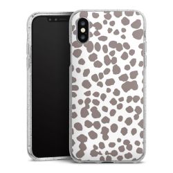 Silikon Glitter Case transparent-silber