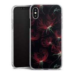 Silikon Glitter Case transparent-silber