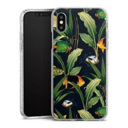 Silikon Glitter Case transparent-silber