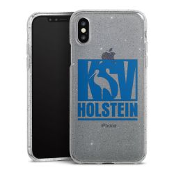 Silikon Glitter Case transparent-silber