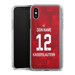 Silikon Glitter Case transparent-silber