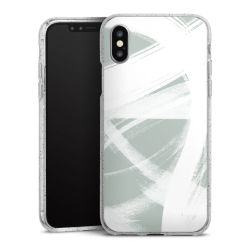 Silikon Glitter Case transparent-silber