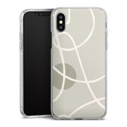 Silikon Glitter Case transparent-silber