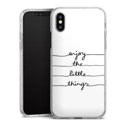 Silikon Glitter Case transparent-silber