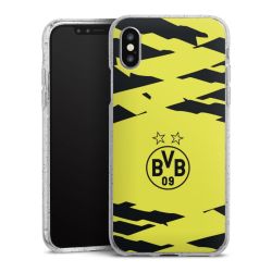 Silikon Glitter Case transparent-silber