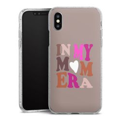 Silikon Glitter Case transparent-silber