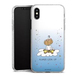 Silikon Glitter Case transparent-silber