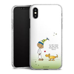 Silikon Glitter Case transparent-silber