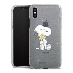 Silikon Glitter Case transparent-silber