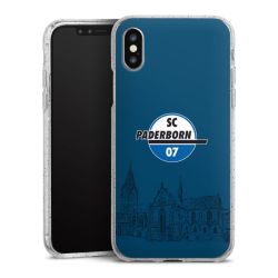 Silikon Glitter Case transparent-silber