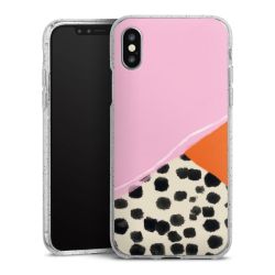 Silikon Glitter Case transparent-silber