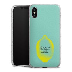 Silikon Glitter Case transparent-silber