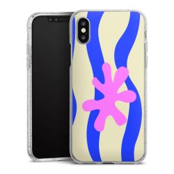 Silikon Glitter Case transparent-silber