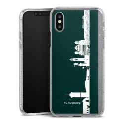 Silikon Glitter Case transparent-silber