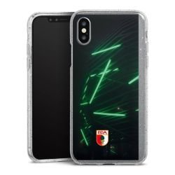 Silikon Glitter Case transparent-silber