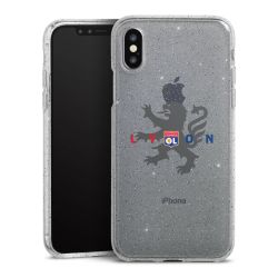 Silikon Glitter Case transparent-silber