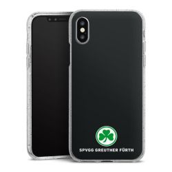 Silikon Glitter Case transparent-silber