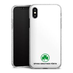 Silikon Glitter Case transparent-silber