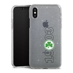 Silikon Glitter Case transparent-silber