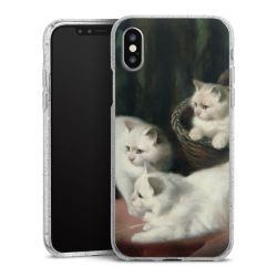 Silikon Glitter Case transparent-silber