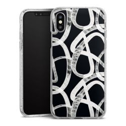 Silikon Glitter Case transparent-silber