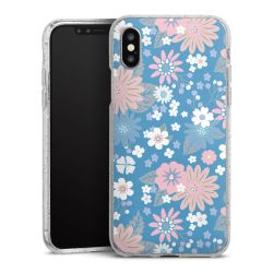 Silikon Glitter Case transparent-silber