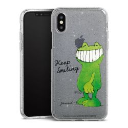 Silikon Glitter Case transparent-silber