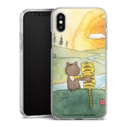 Silikon Glitter Case transparent-silber