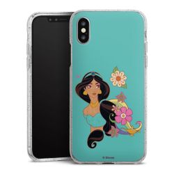 Silikon Glitter Case transparent-silber