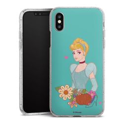 Silikon Glitter Case transparent-silber