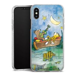 Silikon Glitter Case transparent-silber