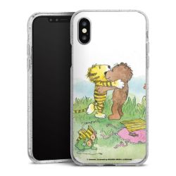 Silikon Glitter Case transparent-silber